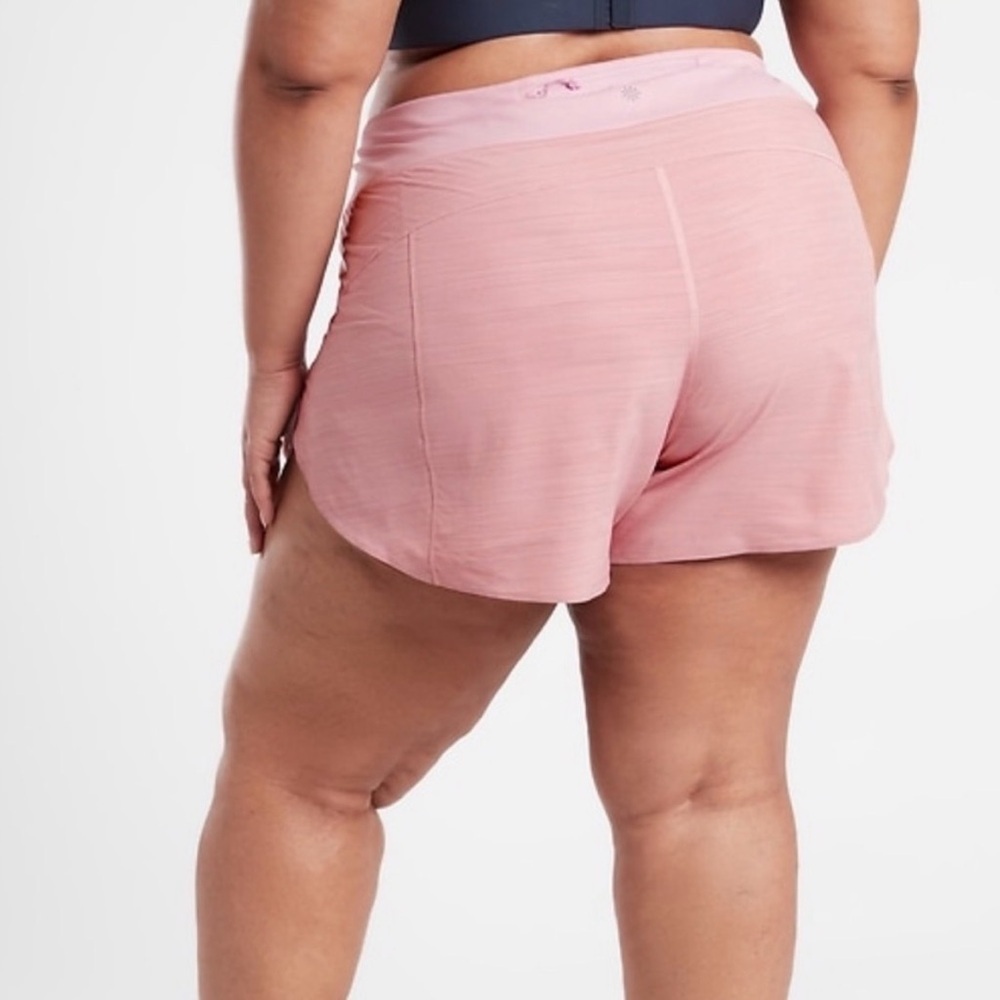 Athleta Run With It Textured 3.5" Short Space Dye Begonia Pink Plus Size 3X